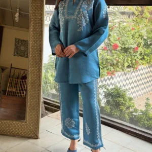 Sage Serenity Chikankari Co-ord Set